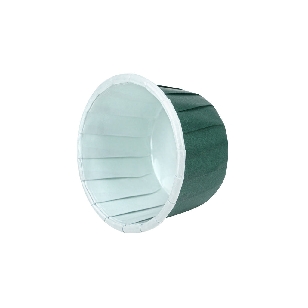 Panificio 1 oz Round Forest Green Paper Small Baking Cup - Pleated - 2" x 2" x 1 1/4" - 200 count box