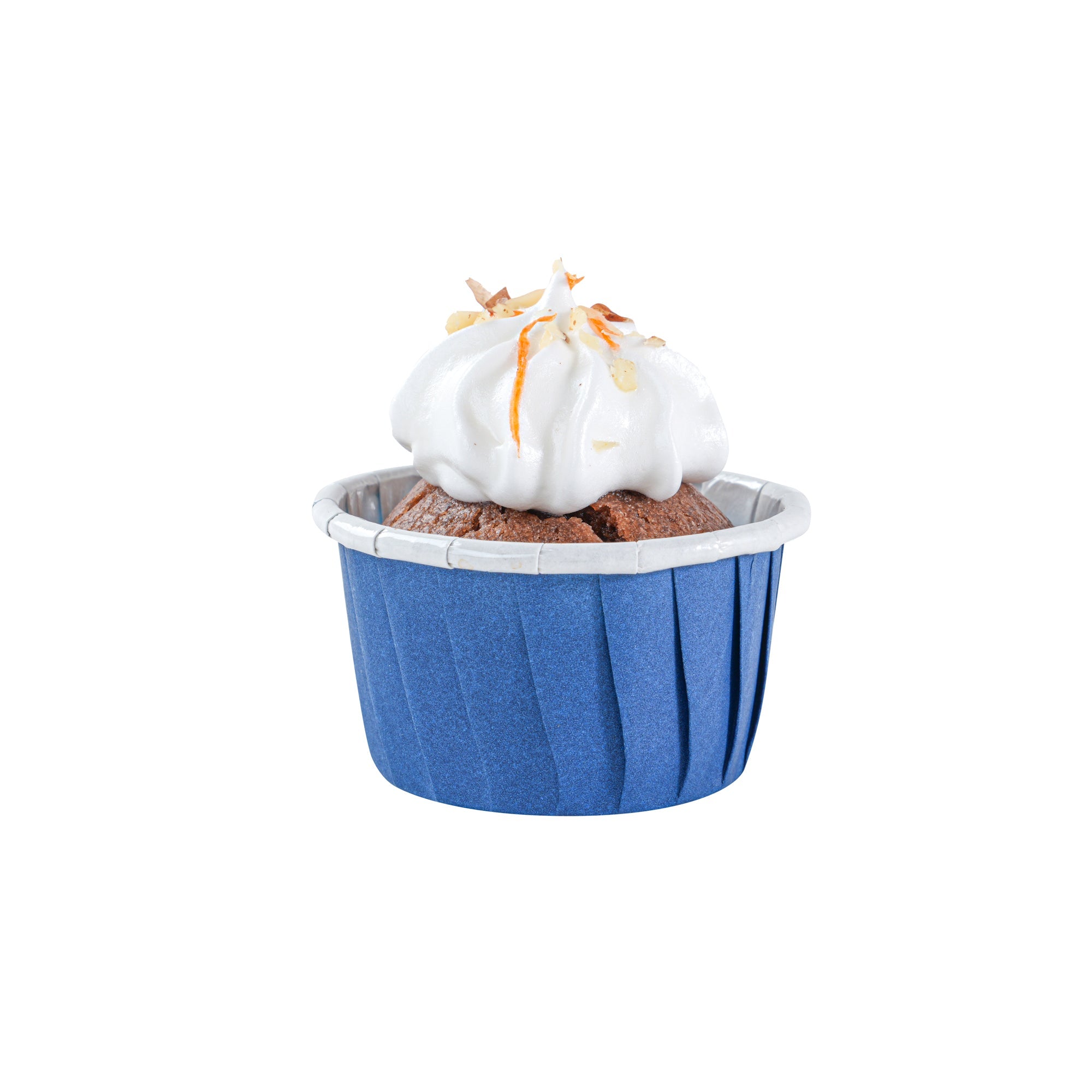 Panificio 1 oz Round Midnight Blue Paper Small Baking Cup - Pleated - 2" x 2" x 1 1/4" - 200 count box
