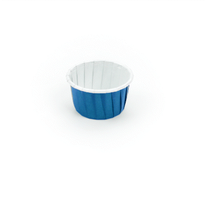 Panificio 1 oz Round Midnight Blue Paper Small Baking Cup - Pleated - 2" x 2" x 1 1/4" - 200 count box
