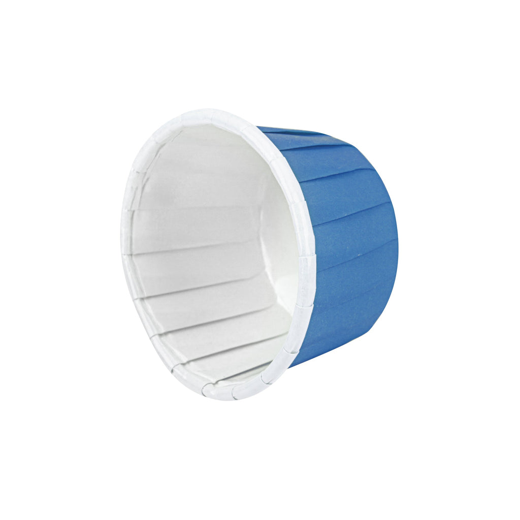 Panificio 1 oz Round Midnight Blue Paper Small Baking Cup - Pleated - 2" x 2" x 1 1/4" - 200 count box