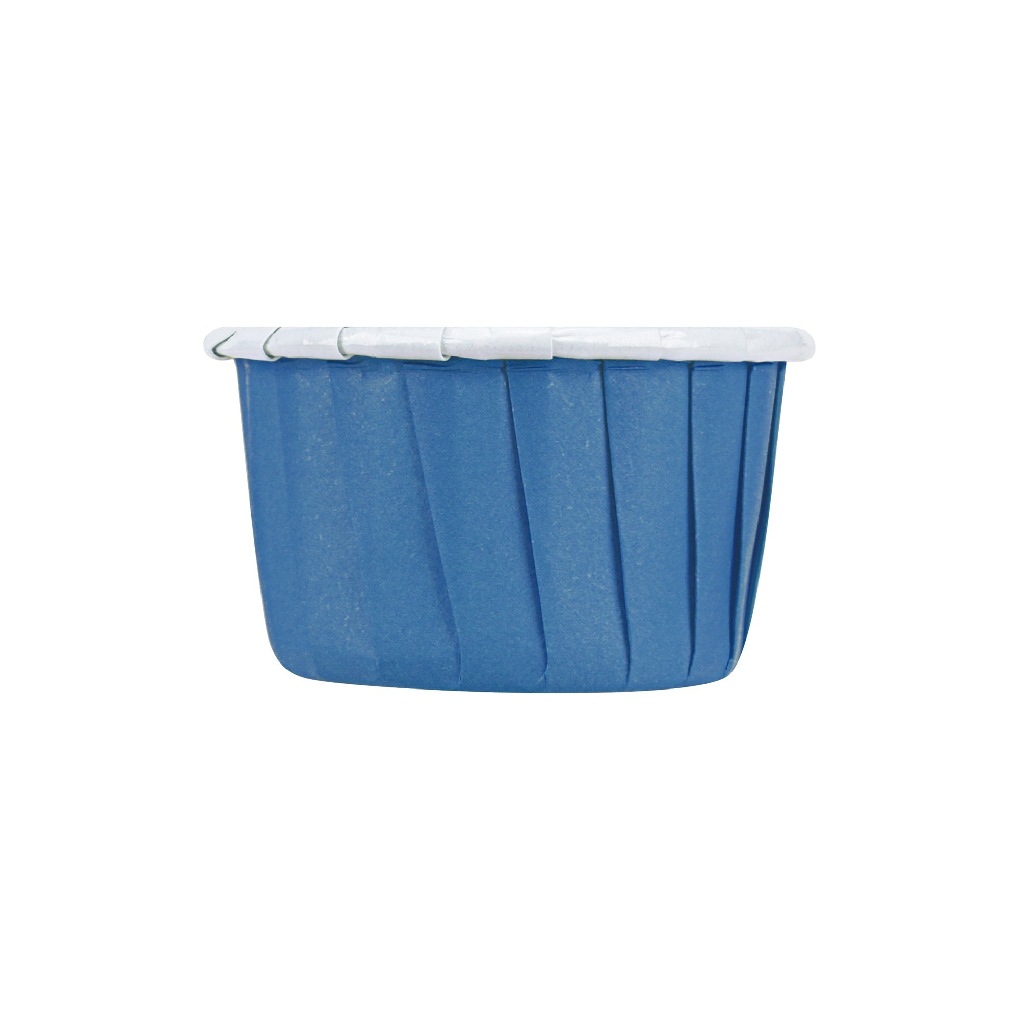 Panificio 1 oz Round Midnight Blue Paper Small Baking Cup - Pleated - 2" x 2" x 1 1/4" - 200 count box
