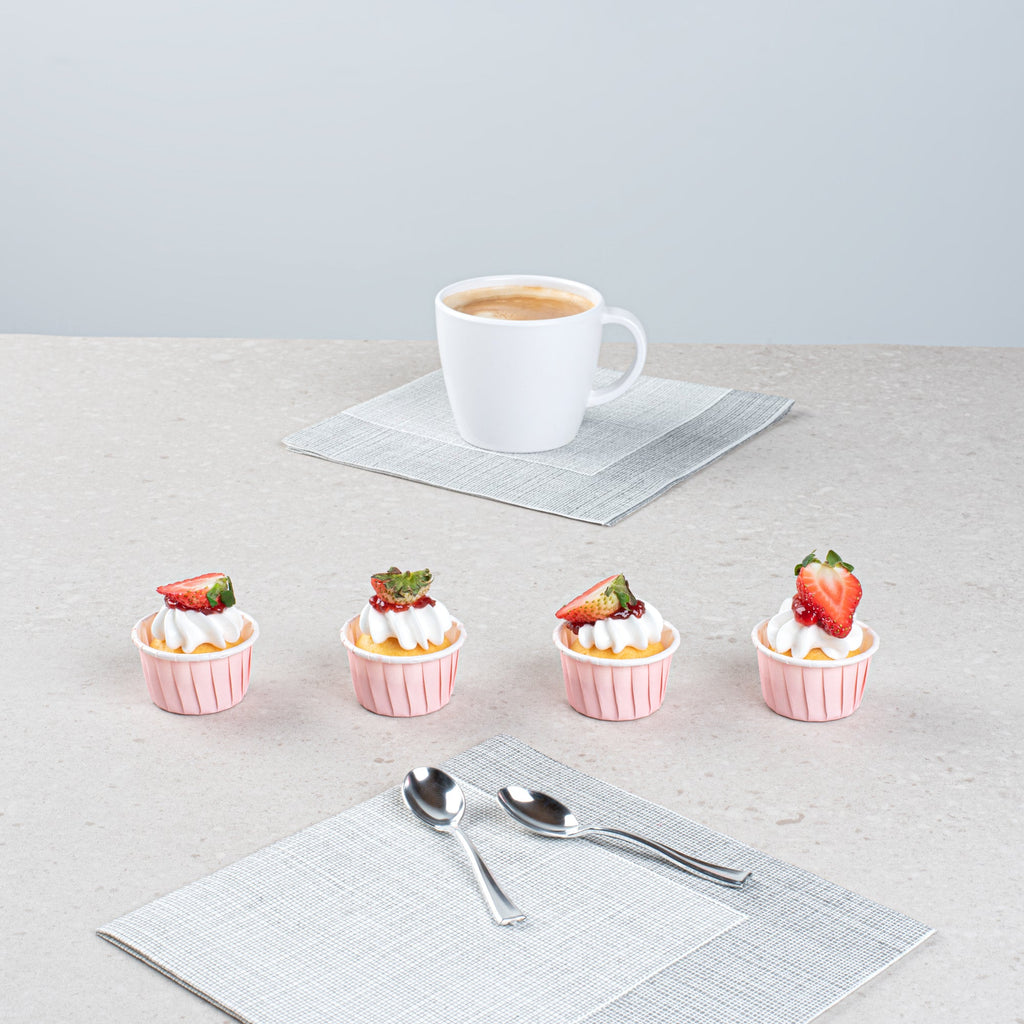 Panificio 1 oz Round Pink Paper Small Baking Cup - Pleated - 2" x 2" x 1 1/4" - 200 count box