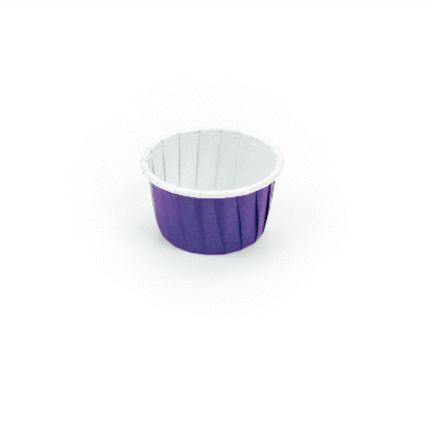 Panificio 1 oz Round Purple Paper Small Baking Cup - Pleated - 2" x 2" x 1 1/4" - 200 count box