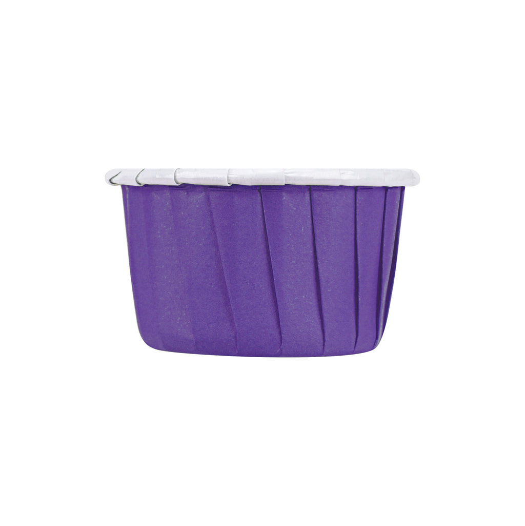 Panificio 1 oz Round Purple Paper Small Baking Cup - Pleated - 2" x 2" x 1 1/4" - 200 count box