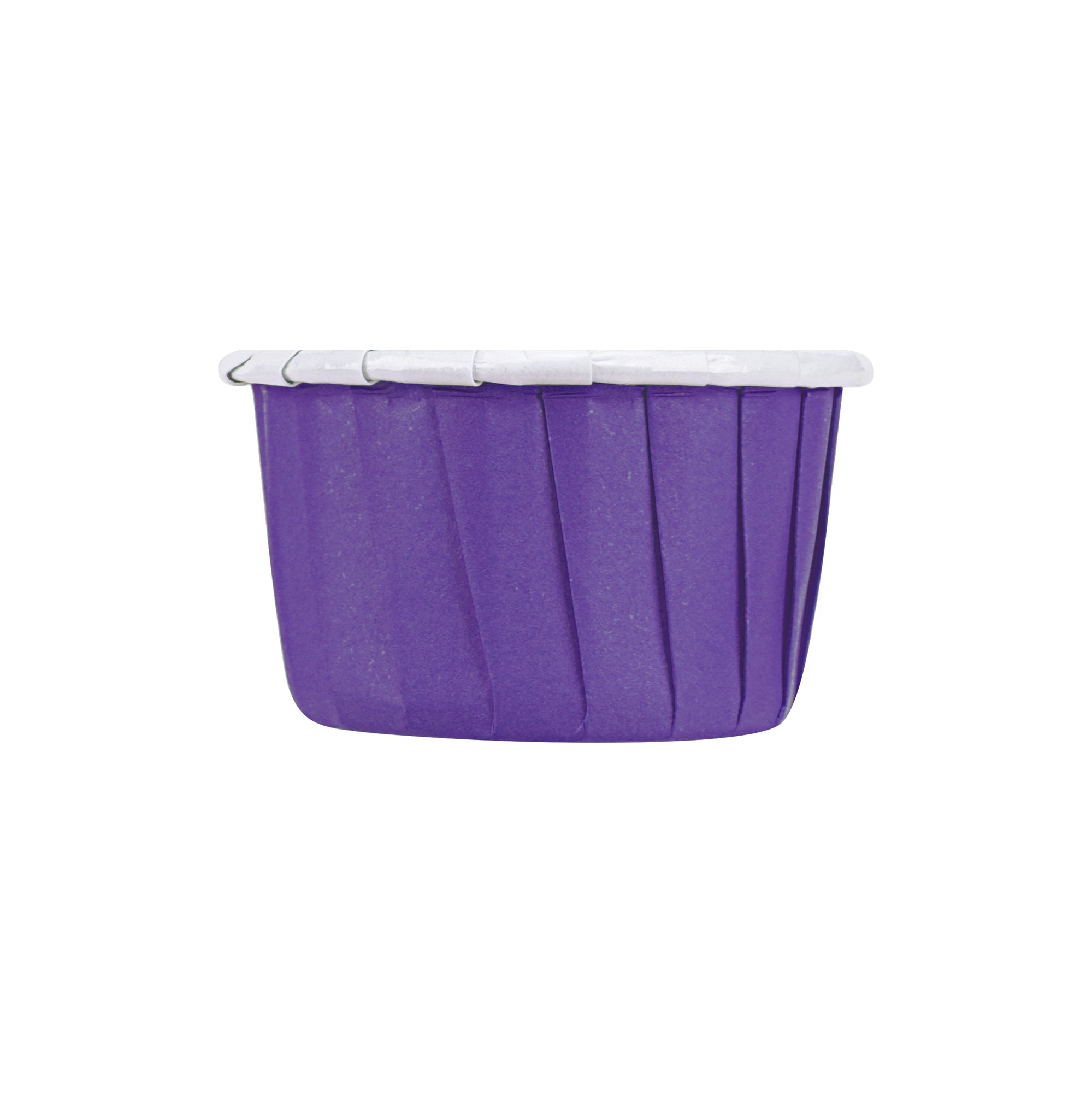 Panificio 1 oz Round Purple Paper Small Baking Cup - Pleated - 2" x 2" x 1 1/4" - 200 count box