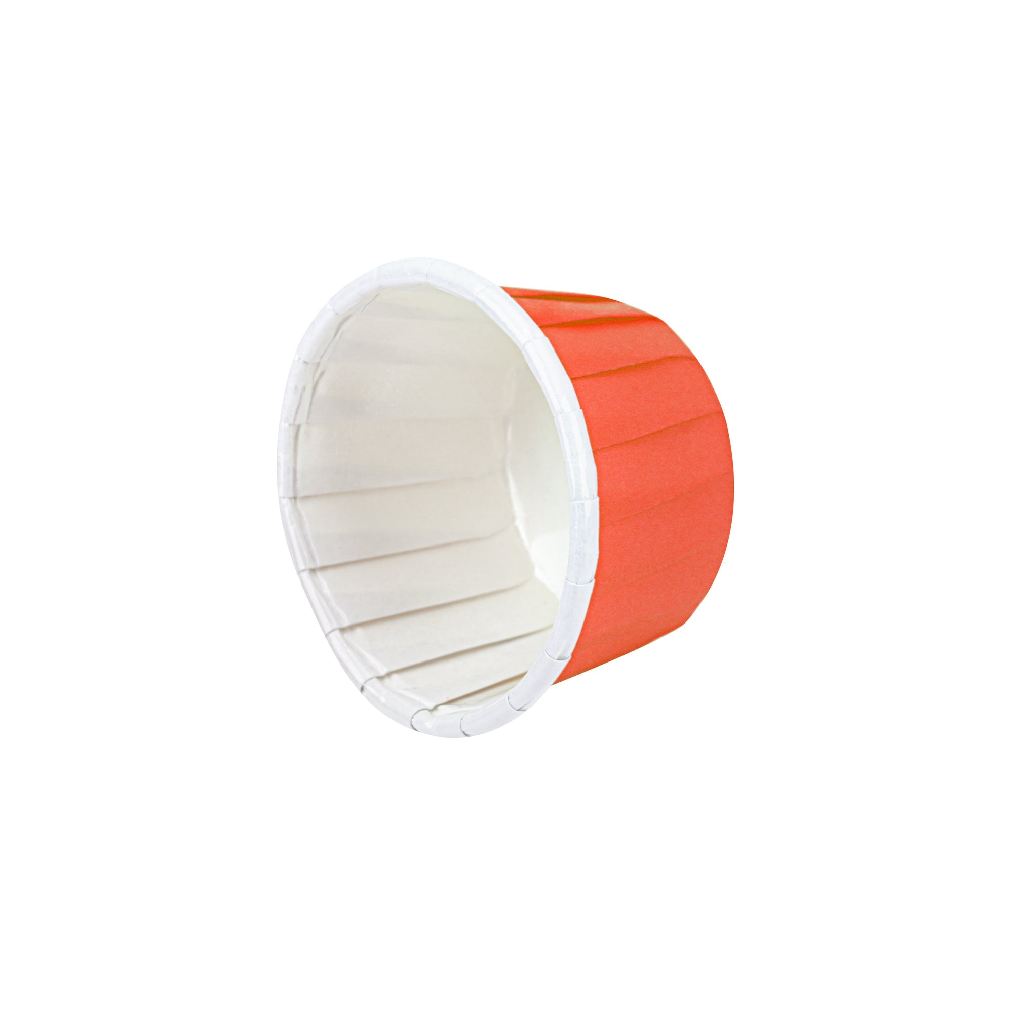 Panificio 1 oz Round Red Paper Small Baking Cup - Pleated - 2" x 2" x 1 1/4" - 200 count box