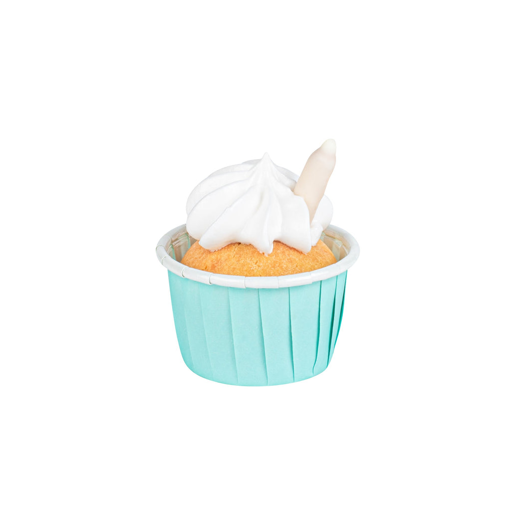 Panificio 1 oz Round Turquoise Paper Small Baking Cup - Pleated - 2" x 2" x 1 1/4" - 200 count box