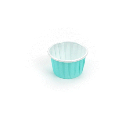 Panificio 1 oz Round Turquoise Paper Small Baking Cup - Pleated - 2" x 2" x 1 1/4" - 200 count box
