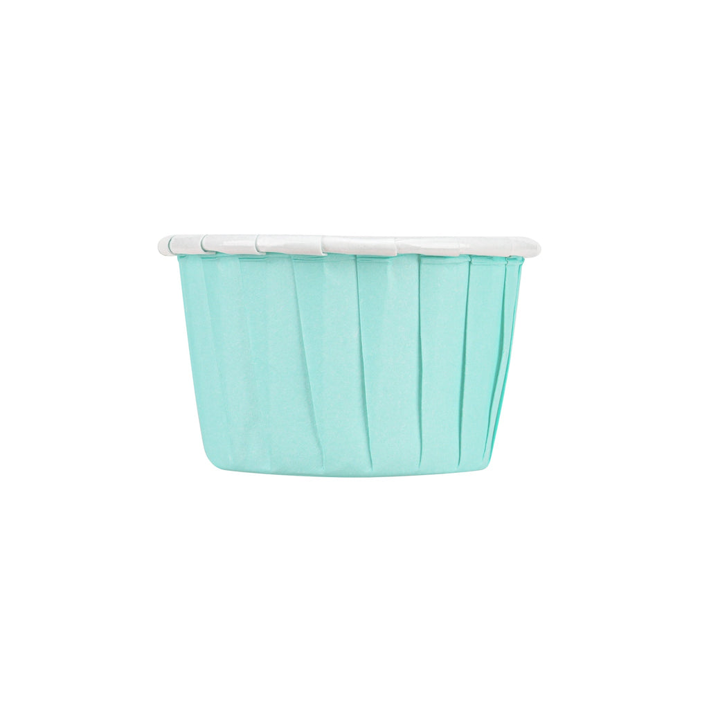Panificio 1 oz Round Turquoise Paper Small Baking Cup - Pleated - 2" x 2" x 1 1/4" - 200 count box