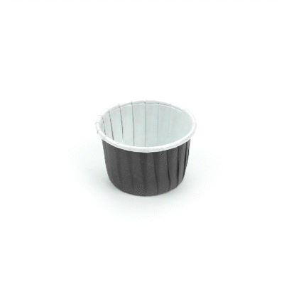 Panificio 2 oz Round Gray Paper Medium Baking Cup - Pleated - 2 1/4" x 2 1/4" x 1 1/2" - 200 count box