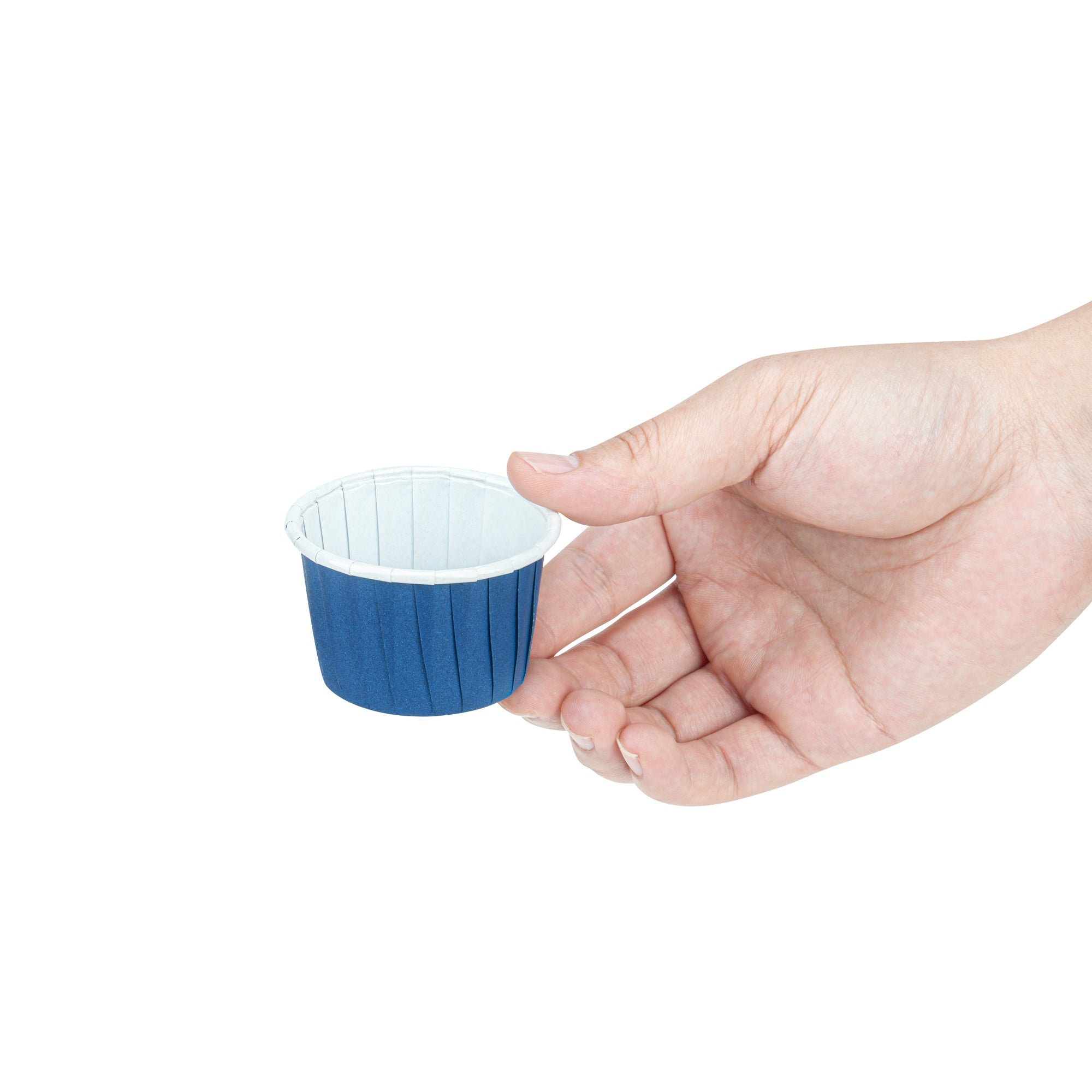Panificio 2 oz Round Midnight Blue Paper Medium Baking Cup - Pleated - 2 1/4" x 2 1/4" x 1 1/2" - 200 count box