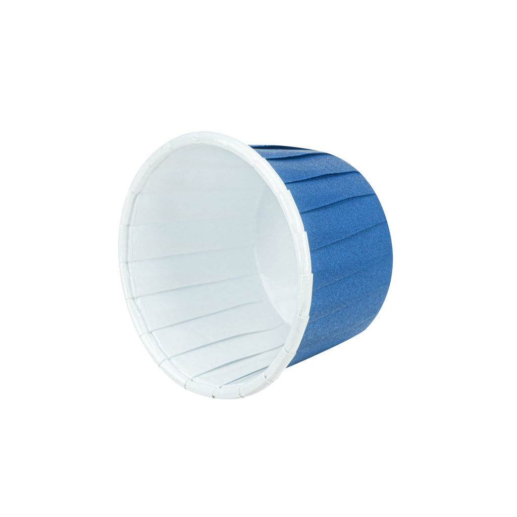 Panificio 2 oz Round Midnight Blue Paper Medium Baking Cup - Pleated - 2 1/4" x 2 1/4" x 1 1/2" - 200 count box