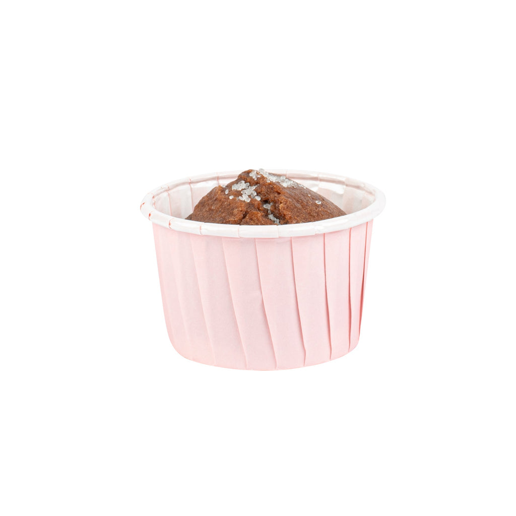 Panificio 2 oz Round Pink Paper Medium Baking Cup - Pleated - 2 1/4" x 2 1/4" x 1 1/2" - 200 count box