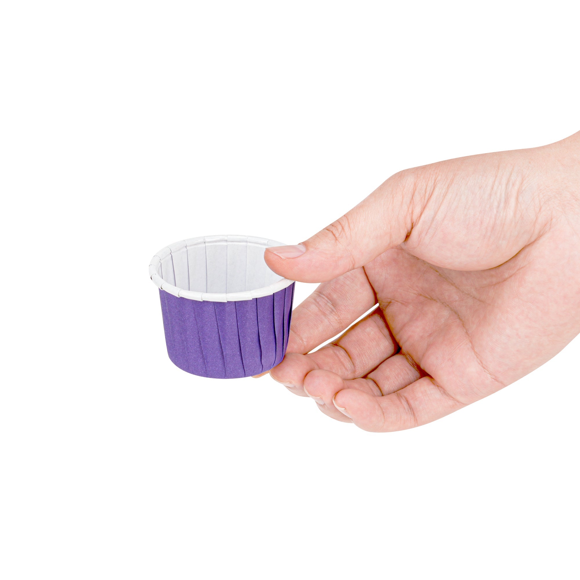 Panificio 2 oz Round Purple Paper Medium Baking Cup - Pleated - 2 1/4" x 2 1/4" x 1 1/2" - 200 count box