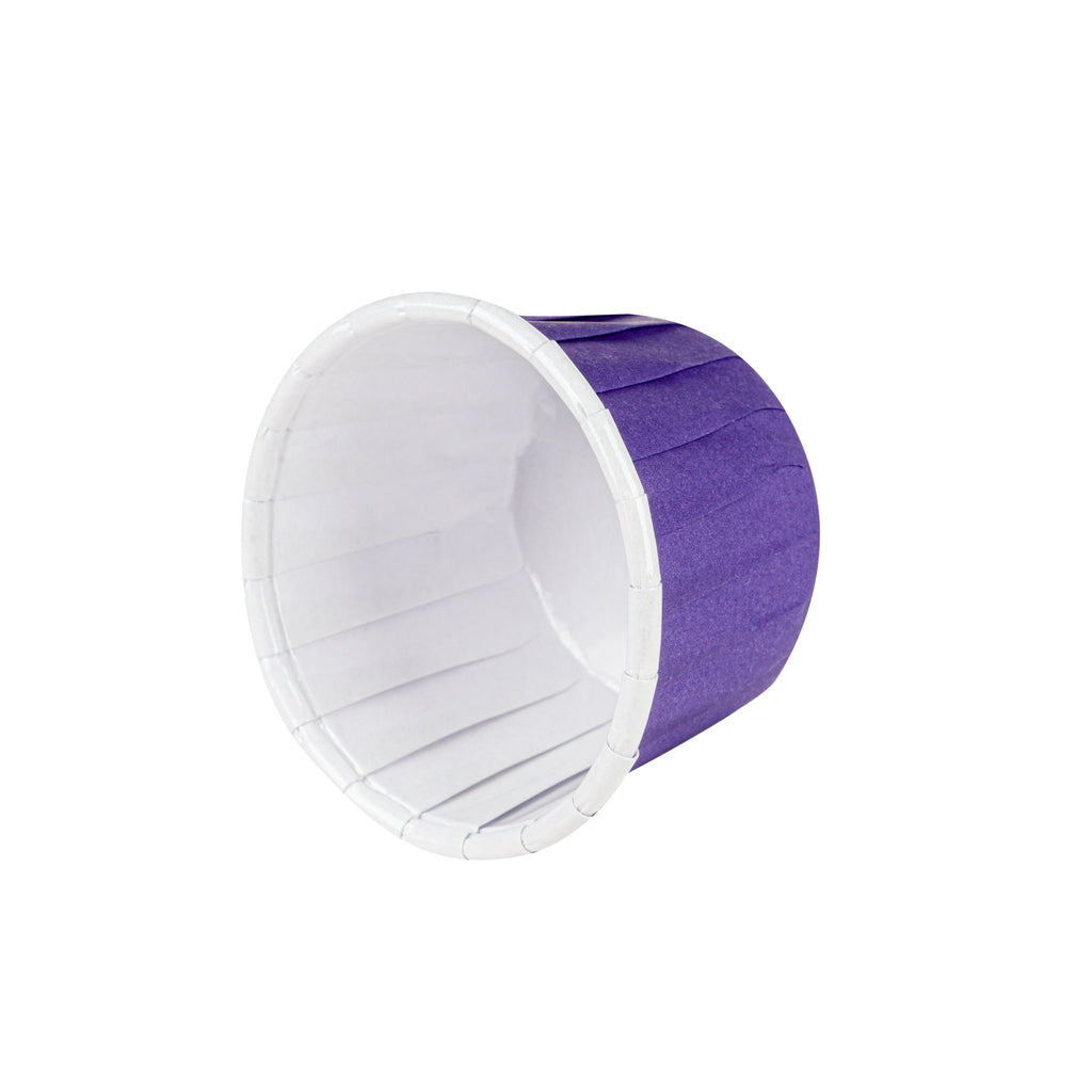 Panificio 2 oz Round Purple Paper Medium Baking Cup - Pleated - 2 1/4" x 2 1/4" x 1 1/2" - 200 count box