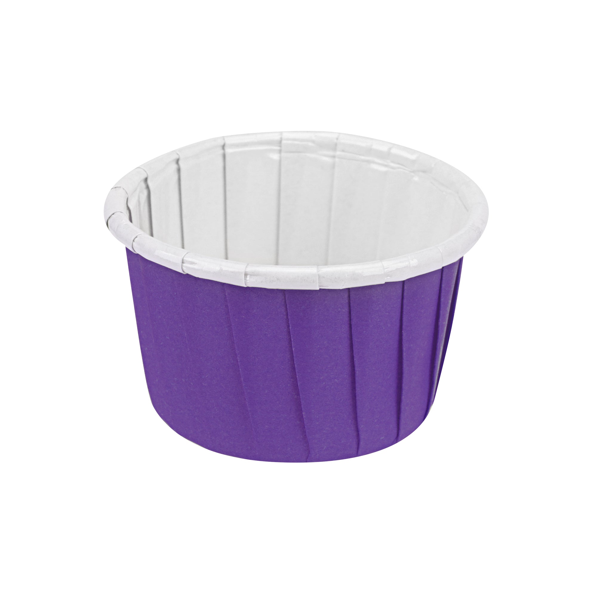 Panificio 2 oz Round Purple Paper Medium Baking Cup - Pleated - 2 1/4" x 2 1/4" x 1 1/2" - 200 count box