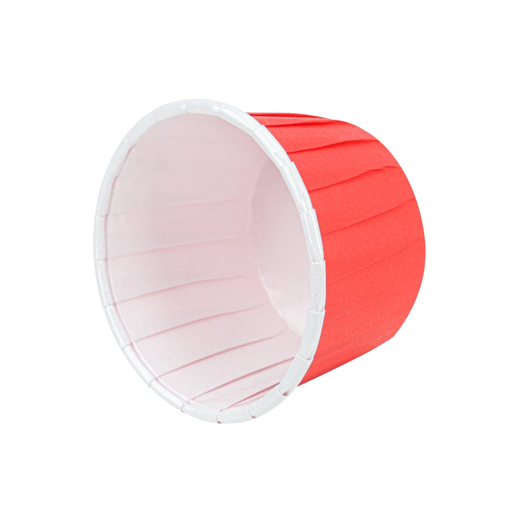 Panificio 2 oz Round Red Paper Medium Baking Cup - Pleated - 2 1/4" x 2 1/4" x 1 1/2" - 200 count box