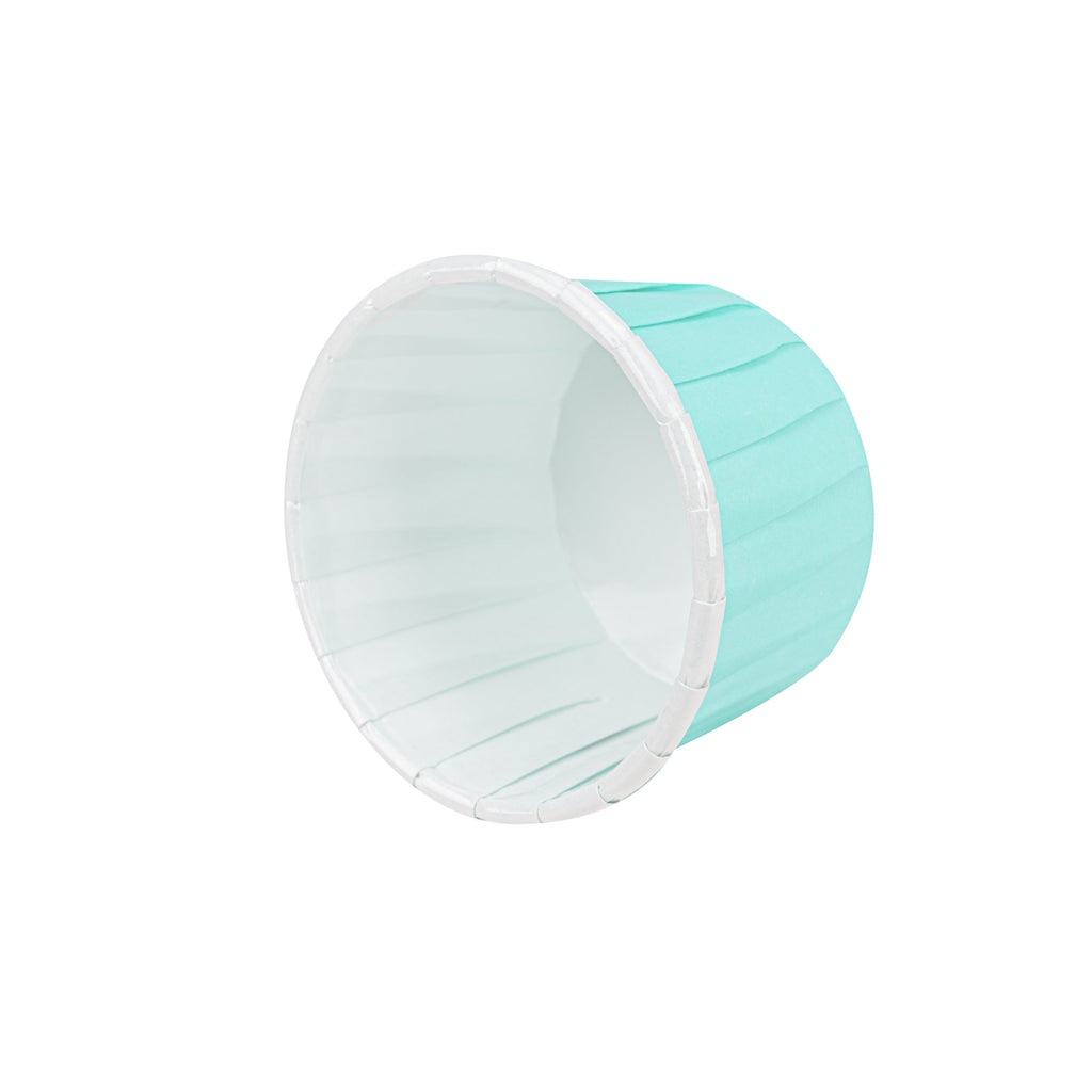 Panificio 2 oz Round Turquoise Paper Medium Baking Cup - Pleated - 2 1/4" x 2 1/4" x 1 1/2" - 200 count box