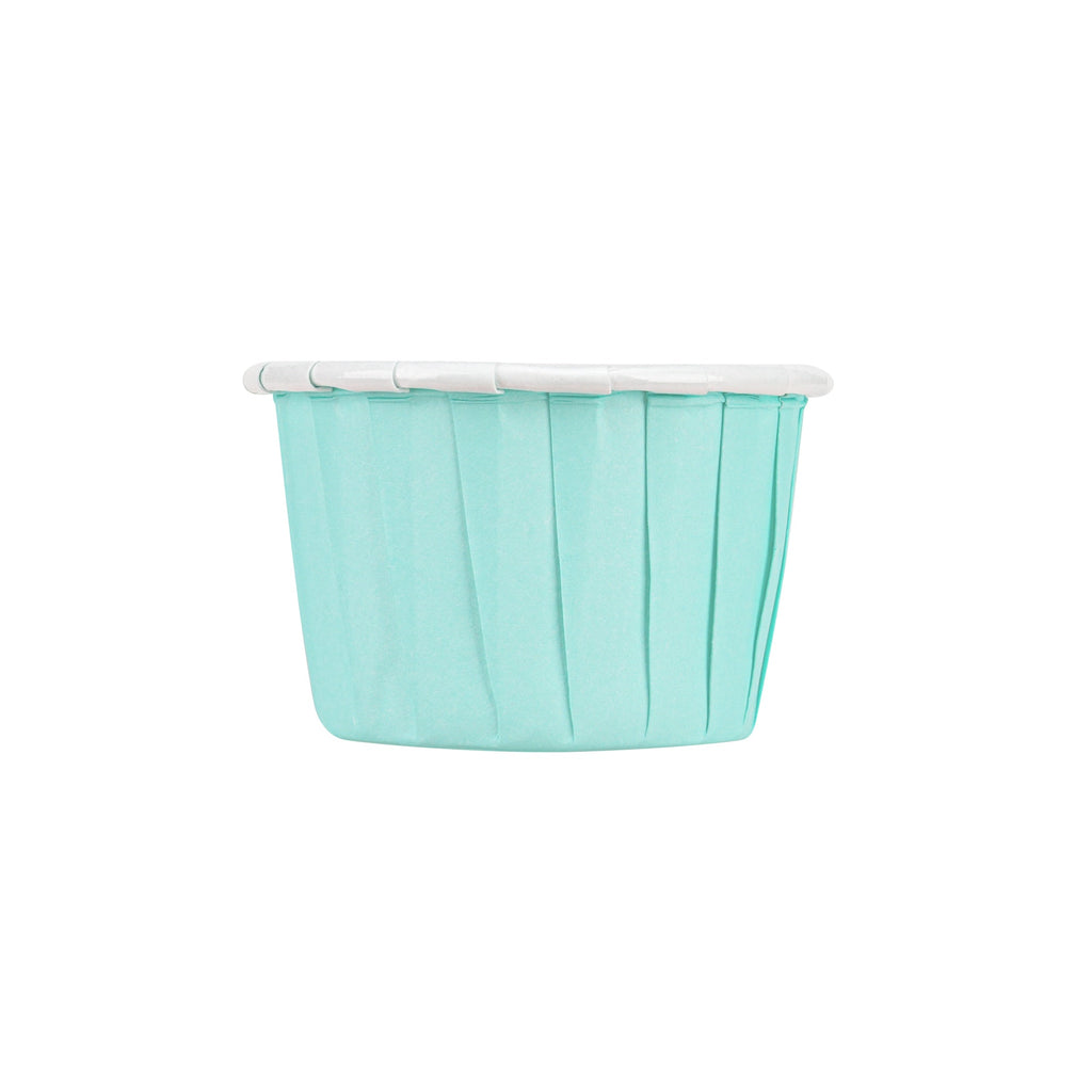Panificio 2 oz Round Turquoise Paper Medium Baking Cup - Pleated - 2 1/4" x 2 1/4" x 1 1/2" - 200 count box