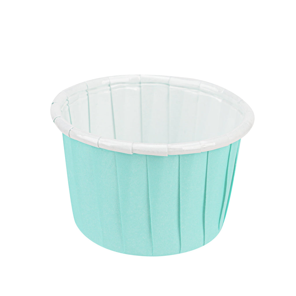Panificio 2 oz Round Turquoise Paper Medium Baking Cup - Pleated - 2 1/4" x 2 1/4" x 1 1/2" - 200 count box