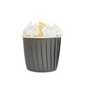 Panificio 4 oz Round Gray Paper Tall Baking Cup - Pleated - 3" x 3" x 2 3/4" - 200 count box