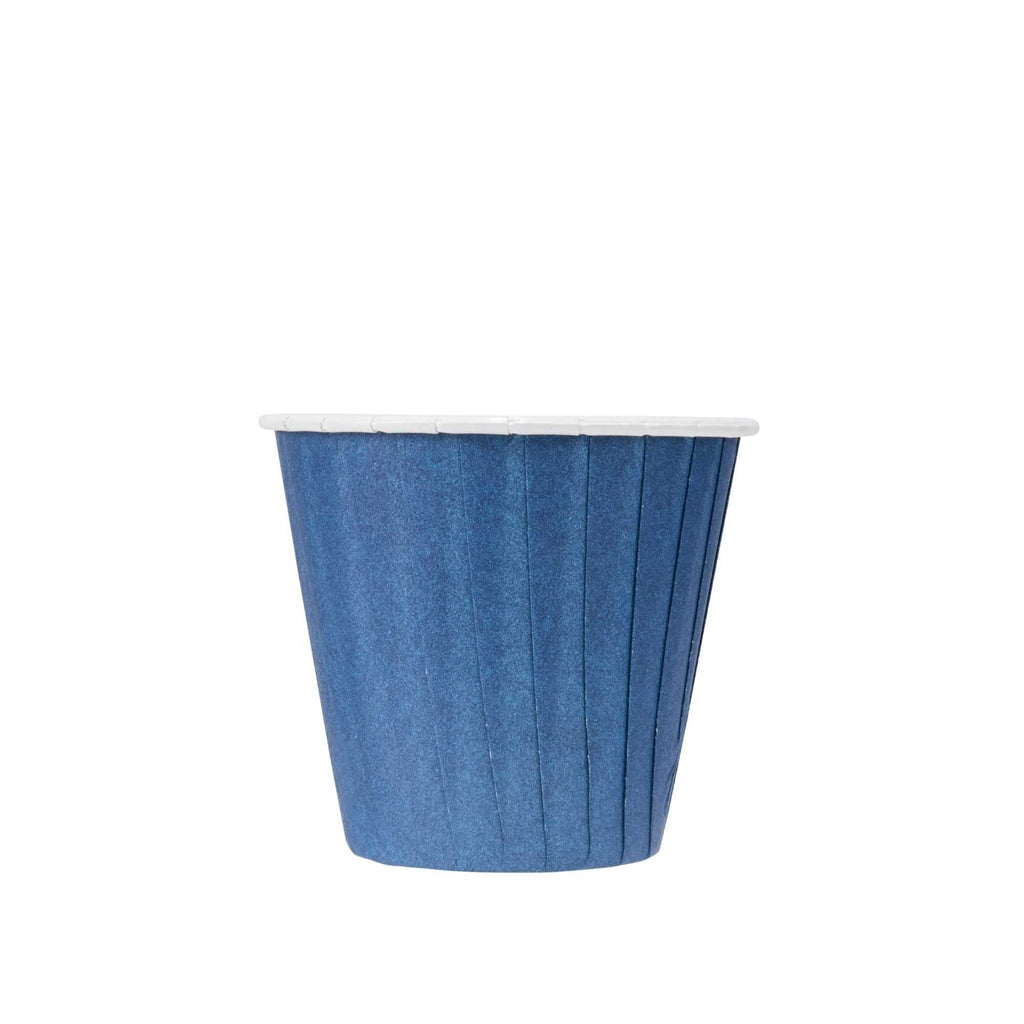 Panificio 4 oz Round Midnight Blue Paper Tall Baking Cup - Pleated - 3" x 3" x 2 3/4" - 200 count box