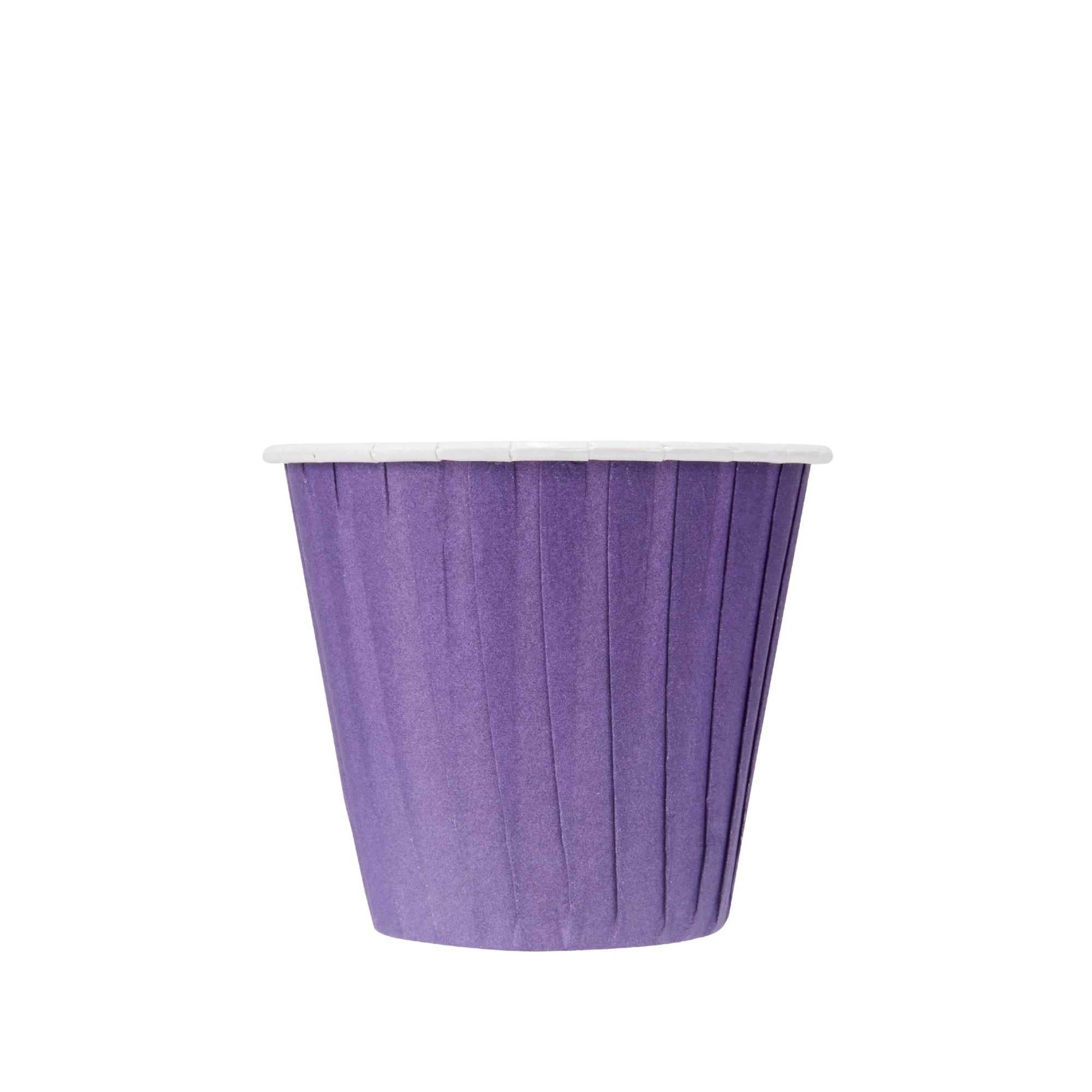 Panificio 4 oz Round Purple Paper Tall Baking Cup - Pleated - 3" x 3" x 2 3/4" - 200 count box