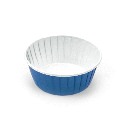 Panificio 5 oz Round Midnight Blue Paper Large Baking Cup - Pleated - 3 3/4" x 3 3/4" x 1 1/2" - 200 count box