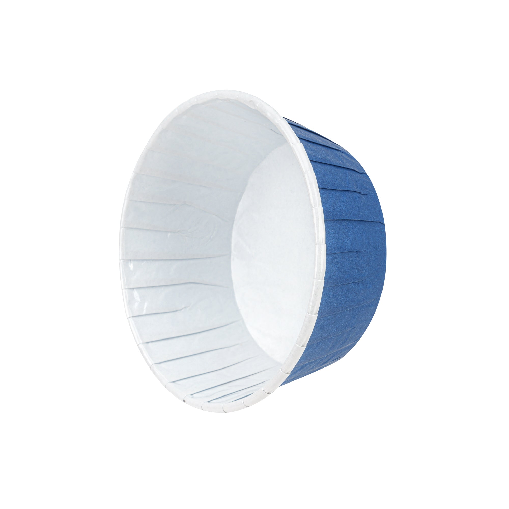 Panificio 5 oz Round Midnight Blue Paper Large Baking Cup - Pleated - 3 3/4" x 3 3/4" x 1 1/2" - 200 count box