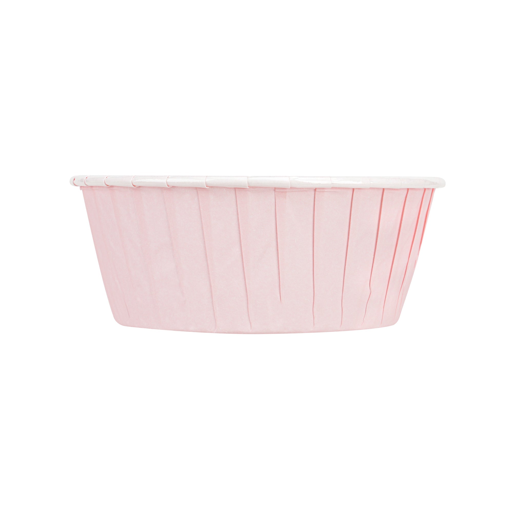 Panificio 5 oz Round Pink Paper Large Baking Cup - Pleated - 3 3/4" x 3 3/4" x 1 1/2" - 200 count box