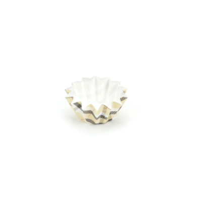 Panificio 0.4 oz Plaid Floral Paper Mini Baking Cup - Flared - 2" x 2" x 1/2" - 200 count box