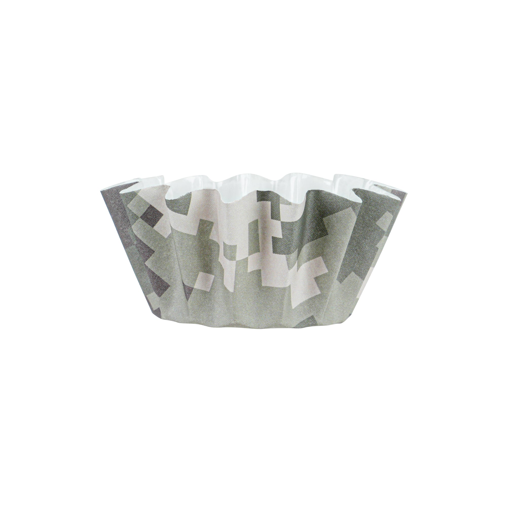 Panificio 0.4 oz Camouflage Floral Paper Mini Baking Cup - Flared - 2" x 2" x 1/2" - 200 count box