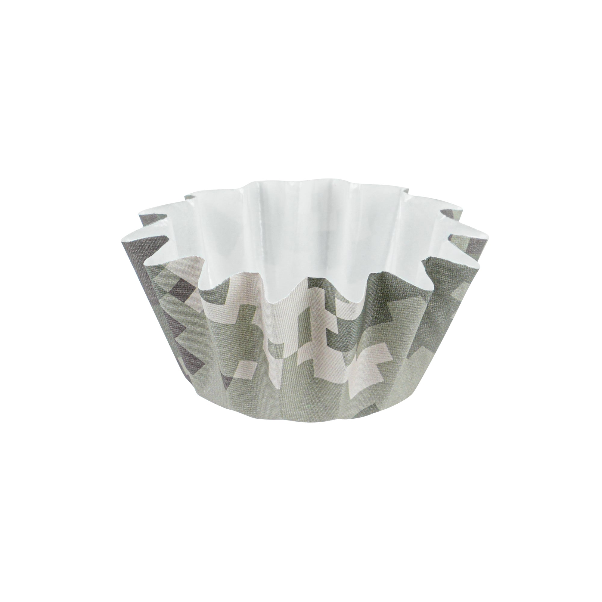Panificio 0.4 oz Camouflage Floral Paper Mini Baking Cup - Flared - 2" x 2" x 1/2" - 200 count box