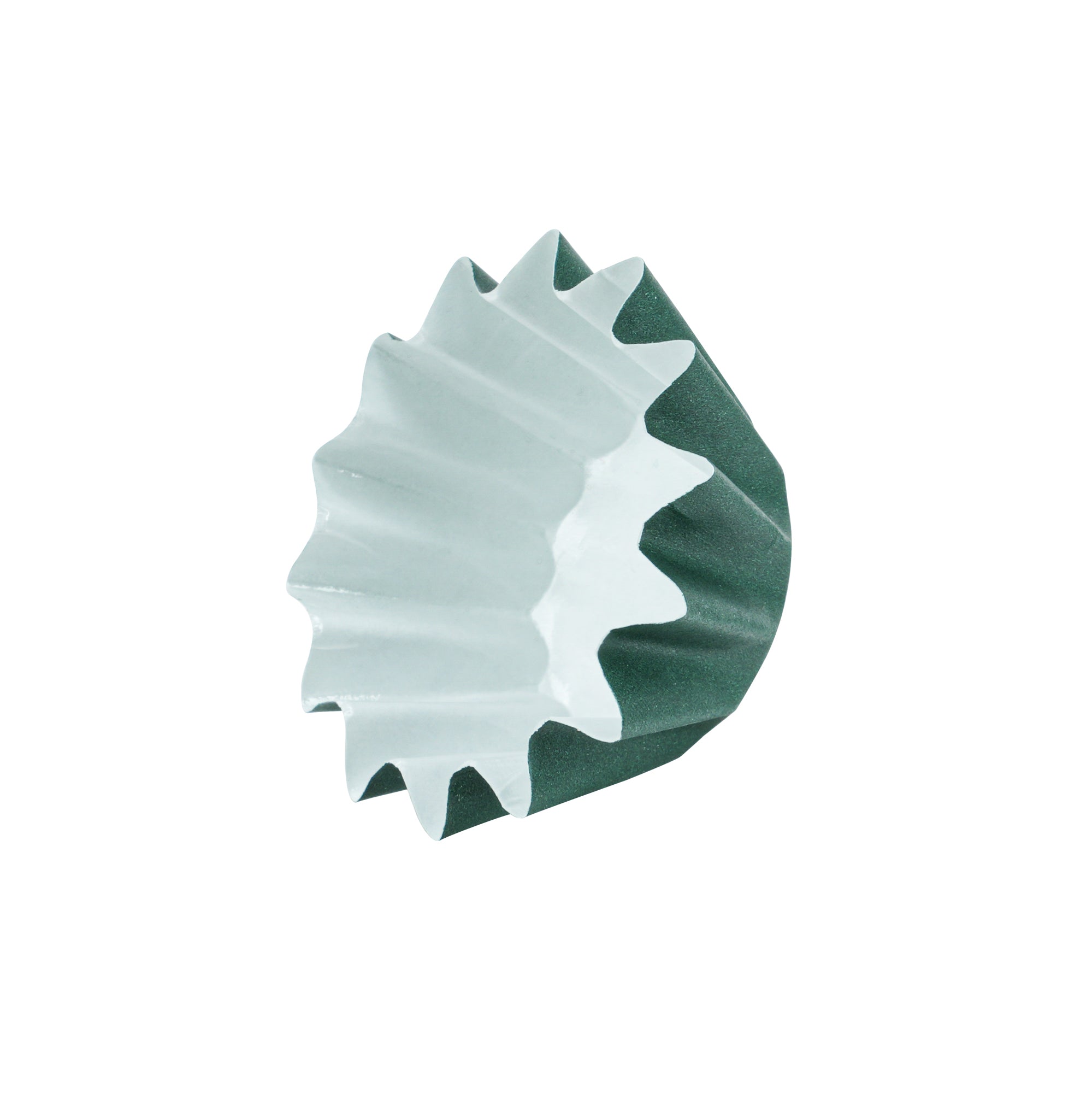 Panificio 0.4 oz Forest Green Floral Paper Mini Baking Cup - Flared - 2" x 2" x 1/2" - 200 count box