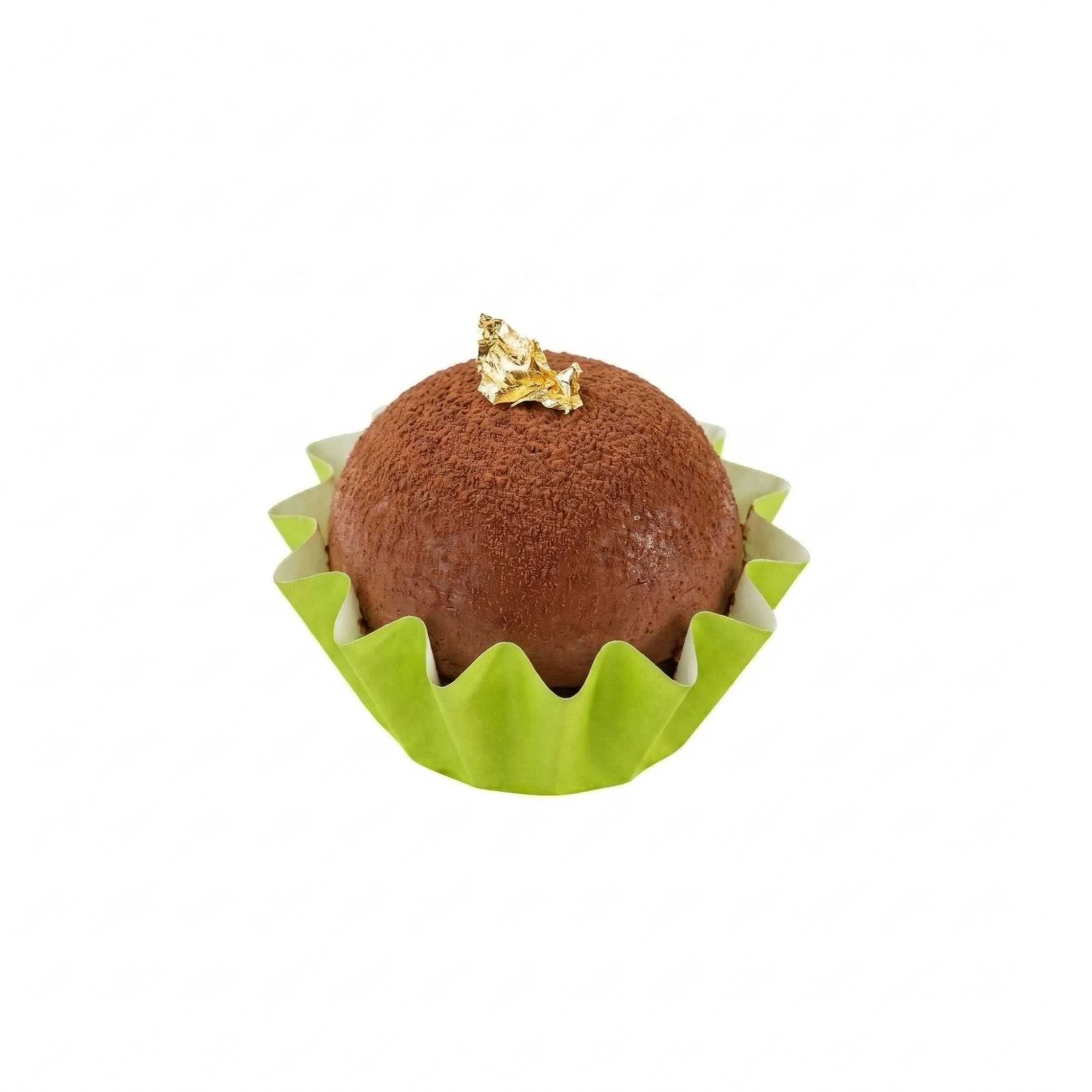 Panificio 0.4 oz Eco Green Floral Paper Mini Baking Cup - Flared - 2" x 2" x 1/2" - 200 count box