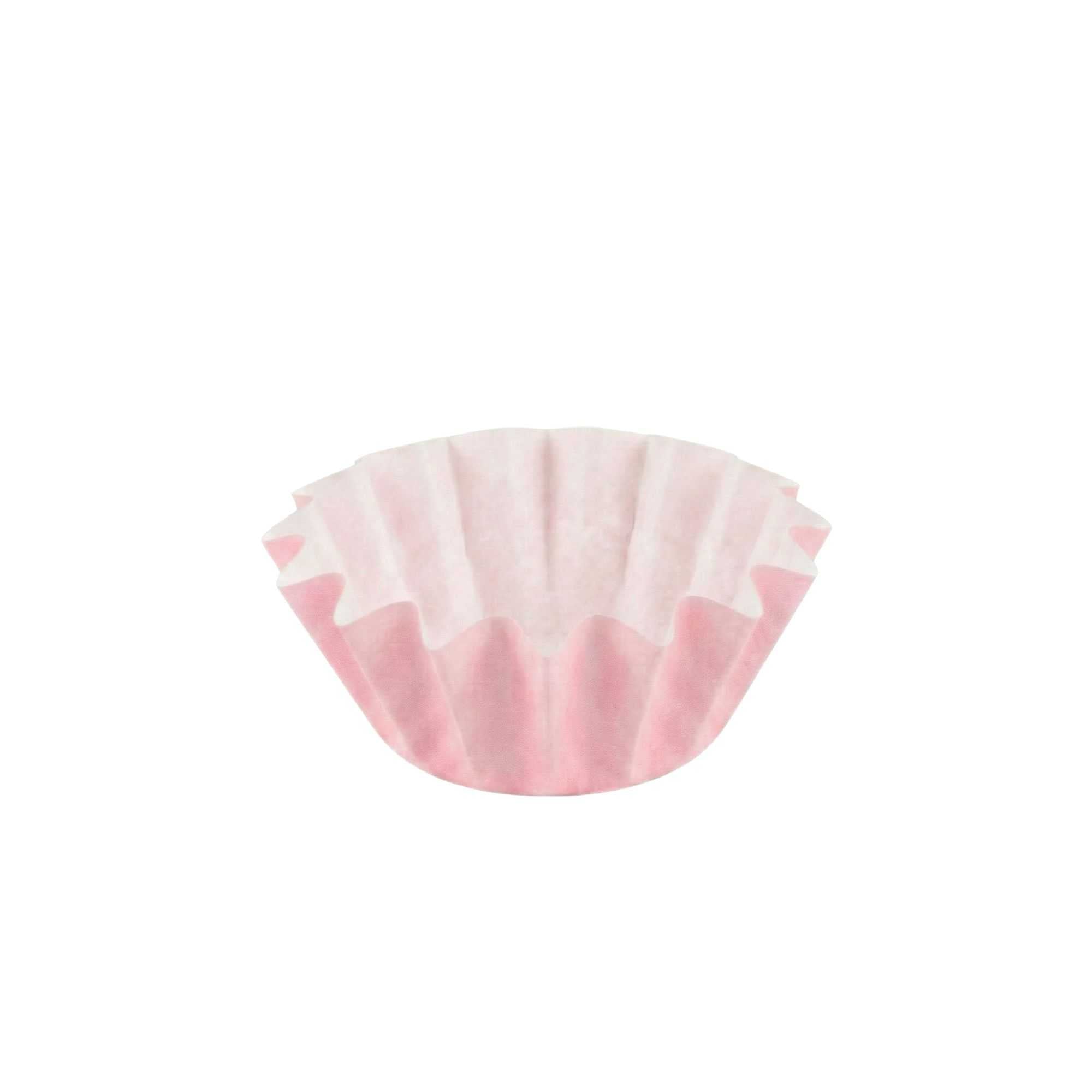 Panificio 0.4 oz Pink Floral Paper Mini Baking Cup - Flared - 2" x 2" x 1/2" - 200 count box