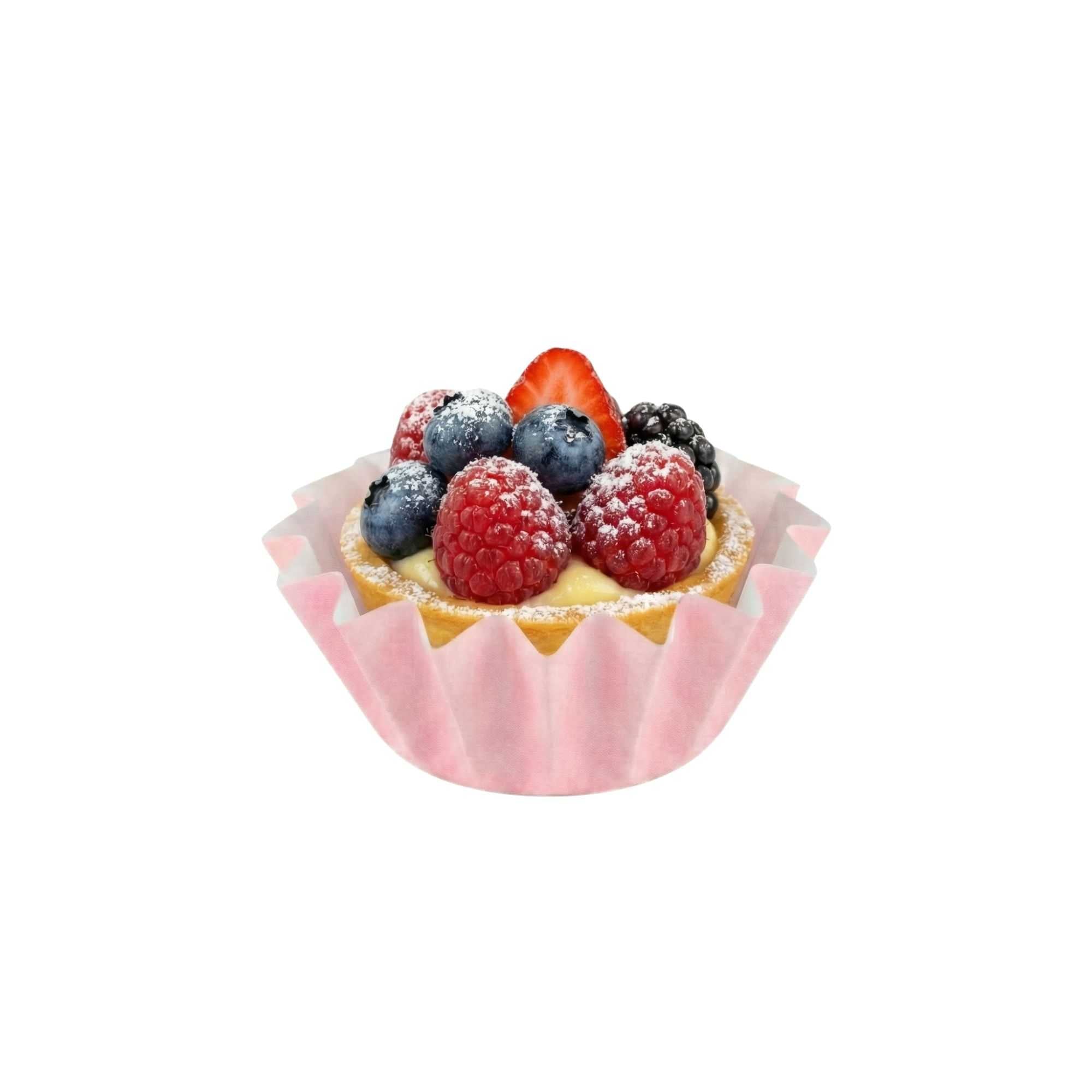 Panificio 0.4 oz Pink Floral Paper Mini Baking Cup - Flared - 2" x 2" x 1/2" - 200 count box