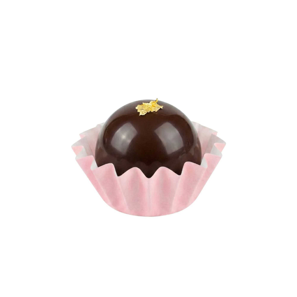 Panificio 0.4 oz Pink Floral Paper Mini Baking Cup - Flared - 2" x 2" x 1/2" - 200 count box