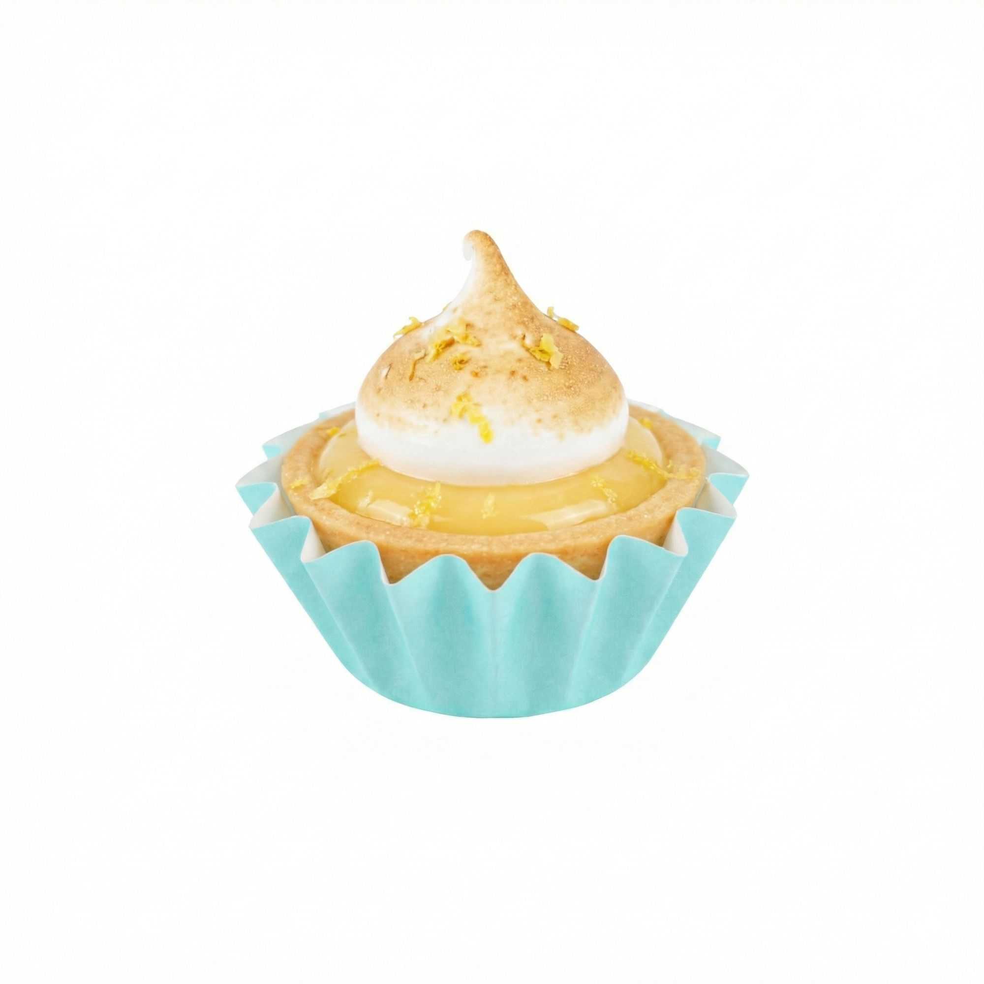 Panificio 0.4 oz Turquoise Floral Paper Mini Baking Cup - Flared - 2" x 2" x 1/2" - 200 count box