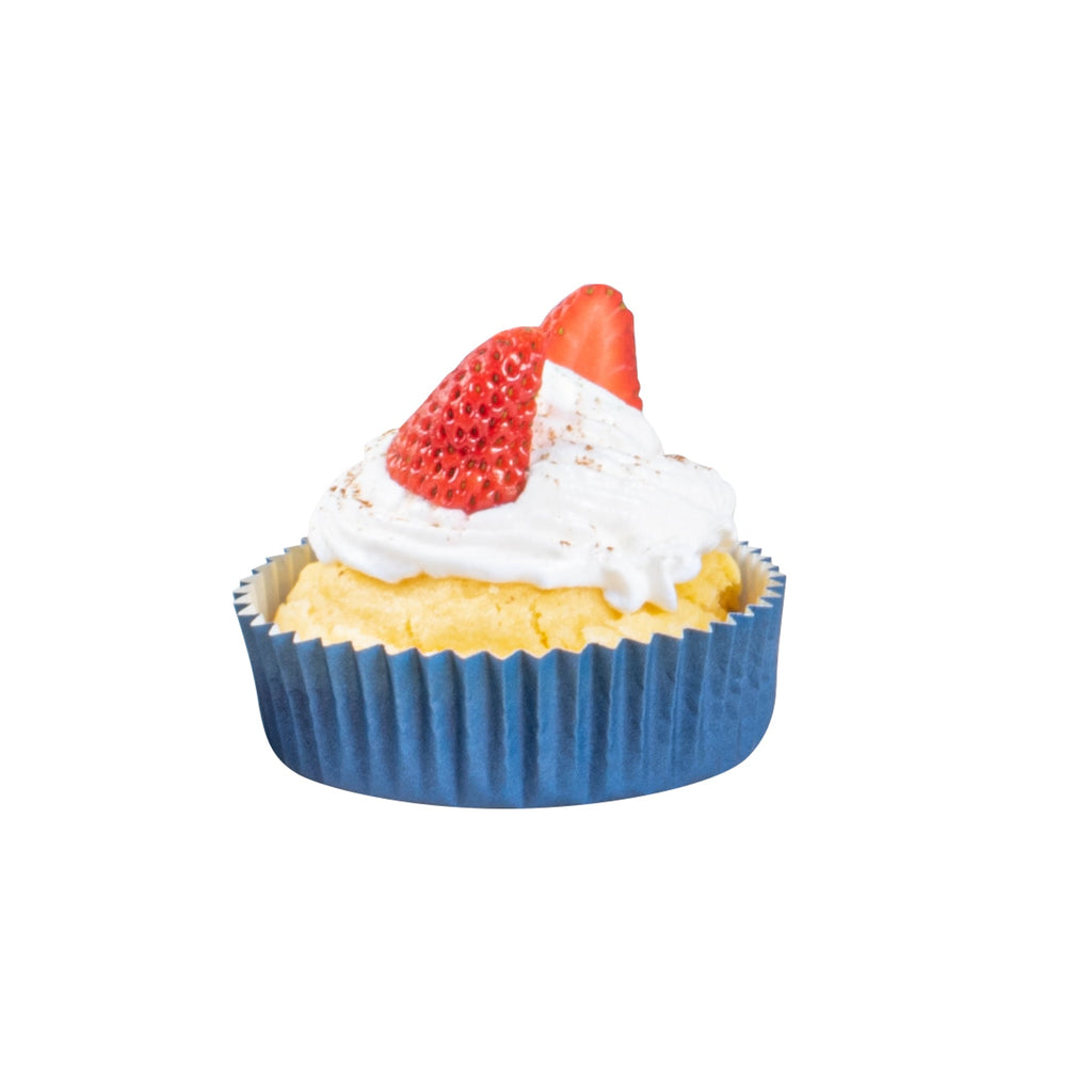 Panificio 4 oz Round Midnight Blue Paper Baking Cup - Ridged - 3 1/2" x 3 1/2" x 1" - 200 count box