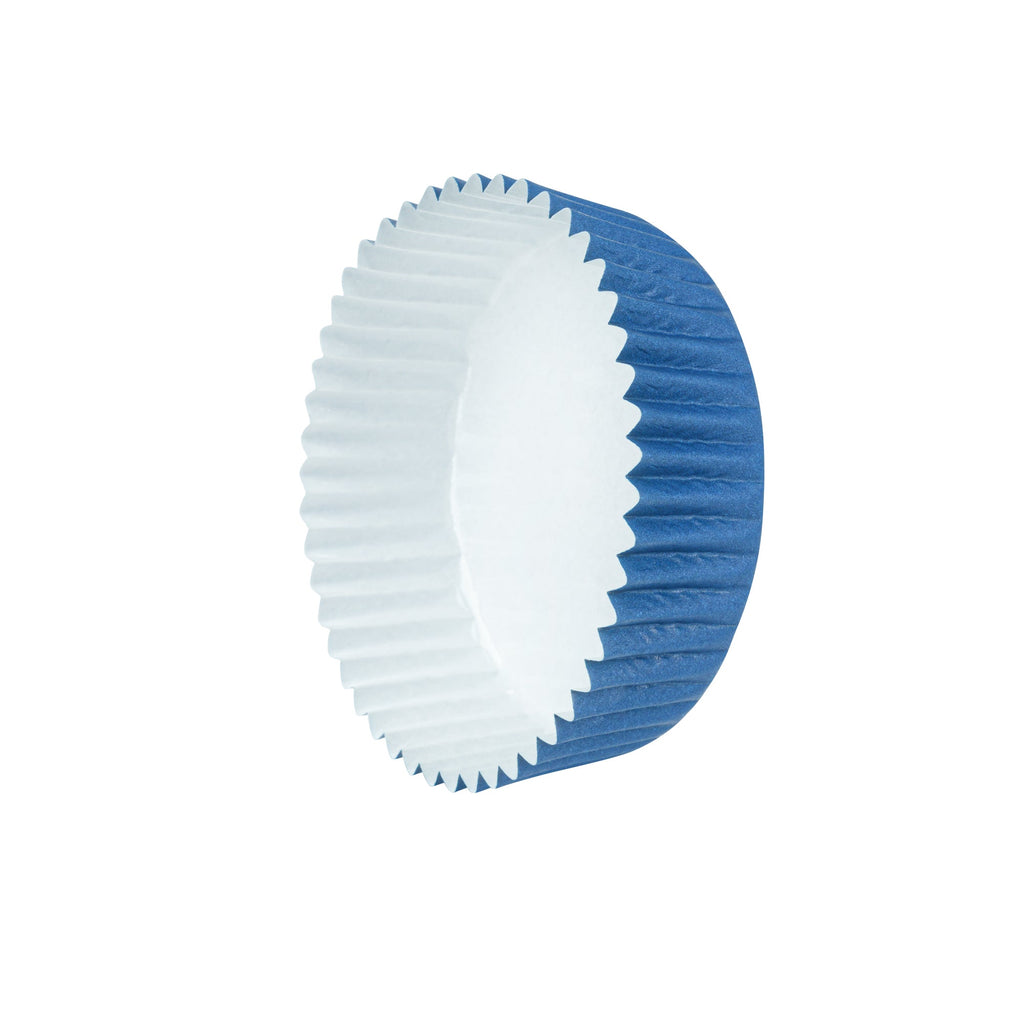 Panificio 4 oz Round Midnight Blue Paper Baking Cup - Ridged - 3 1/2" x 3 1/2" x 1" - 200 count box