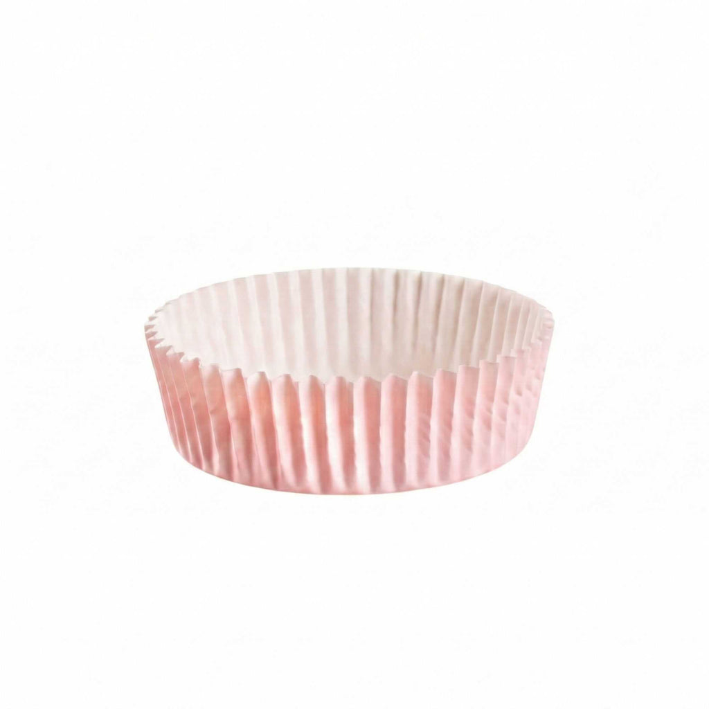 Panificio 4 oz Round Pink Paper Baking Cup - Ridged - 3 1/2" x 3 1/2" x 1" - 200 count box