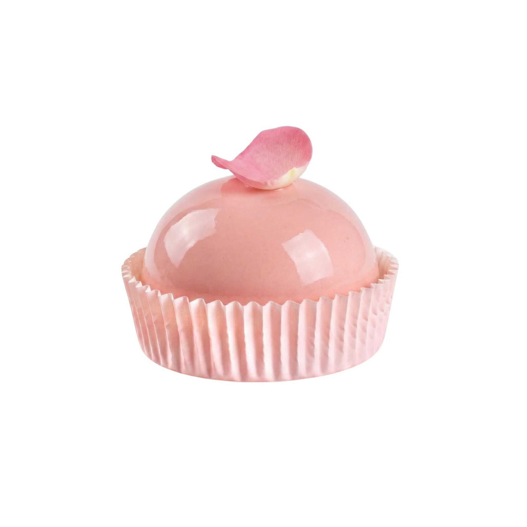 Panificio 4 oz Round Pink Paper Baking Cup - Ridged - 3 1/2" x 3 1/2" x 1" - 200 count box