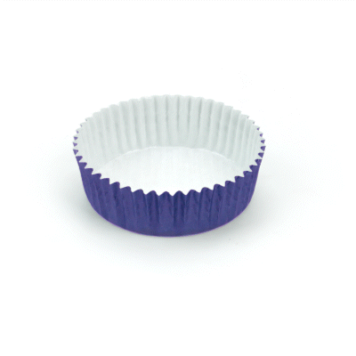 Panificio 4 oz Round Purple Paper Baking Cup - Ridged - 3 1/2" x 3 1/2" x 1" - 200 count box