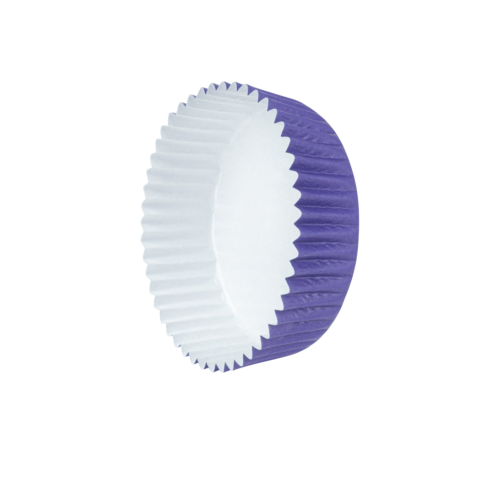 Panificio 4 oz Round Purple Paper Baking Cup - Ridged - 3 1/2" x 3 1/2" x 1" - 200 count box
