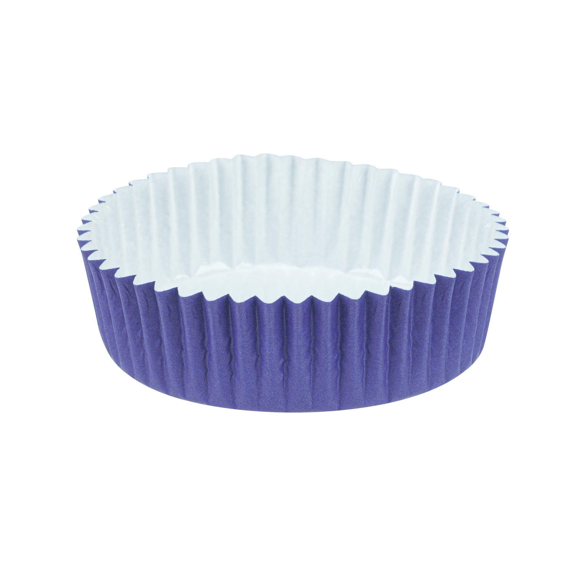 Panificio 4 oz Round Purple Paper Baking Cup - Ridged - 3 1/2" x 3 1/2" x 1" - 200 count box