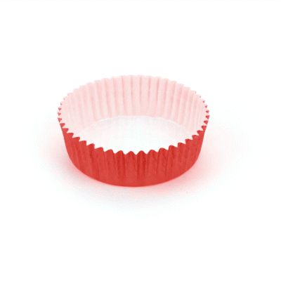 Panificio 4 oz Round Red Paper Baking Cup - Ridged - 3 1/2" x 3 1/2" x 1" - 200 count box