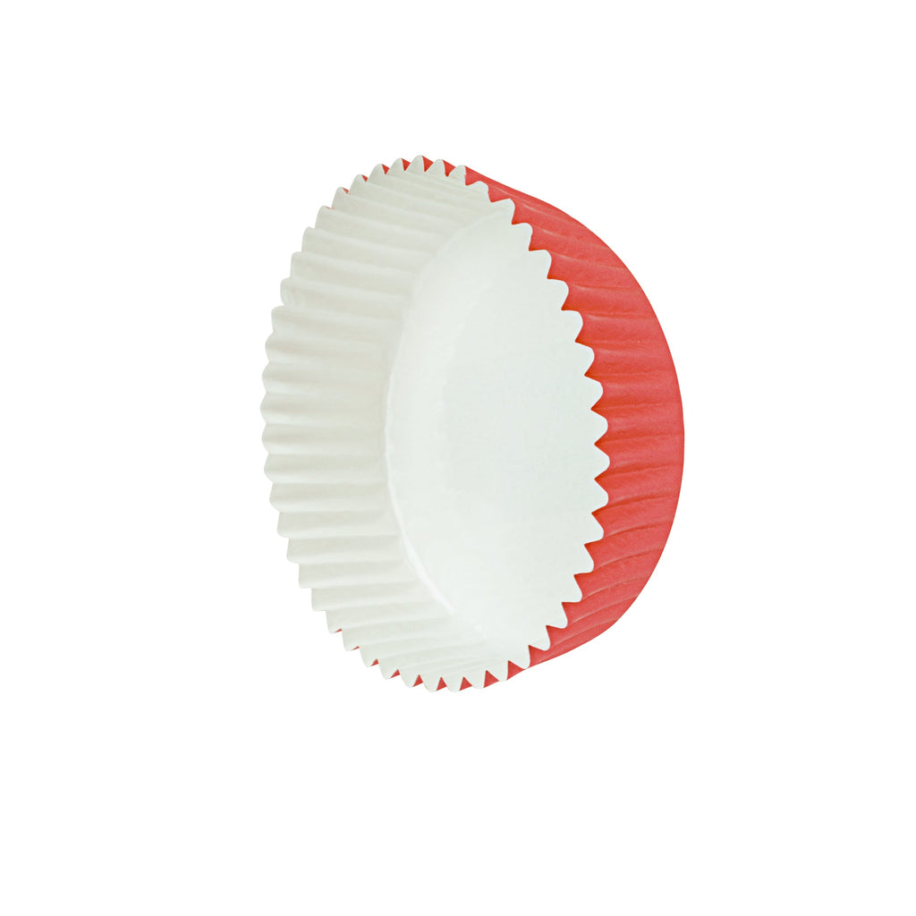 Panificio 4 oz Round Red Paper Baking Cup - Ridged - 3 1/2" x 3 1/2" x 1" - 200 count box