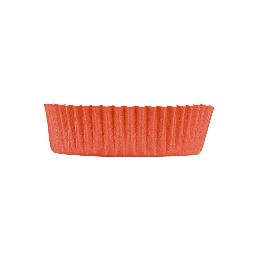 Panificio 4 oz Round Red Paper Baking Cup - Ridged - 3 1/2" x 3 1/2" x 1" - 200 count box