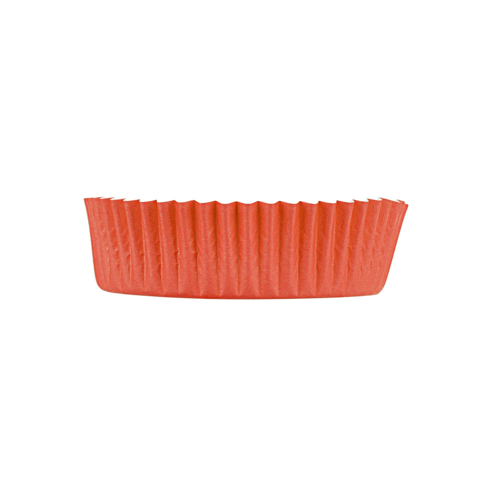 Panificio 4 oz Round Red Paper Baking Cup - Ridged - 3 1/2" x 3 1/2" x 1" - 200 count box